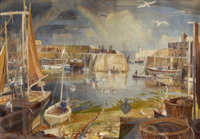 Mevagissey Quay, Cornwall by William Edward Wigley